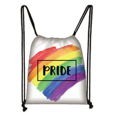Pride Rainbow Drawstring Bag
